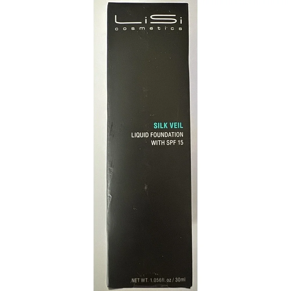 Lisi Cosmetics Silk Veil Liquid Foundation 100 w/ SPF 15 NIB 1.05 fl oz